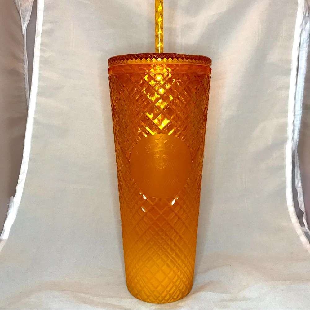 Starbucks  Mango Ombre Orange Jeweled Tumbler 24 oz Cup